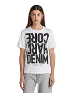 Koszulki i topy damskie - G-STAR RAW T-shirt damski Hcd R T Wmn, biały (White 4107-110), XS - miniaturka - grafika 1
