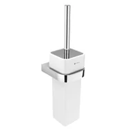 Akcesoria do wc - Nimco Nikau - Szczotka do WC ścienna z uchwytem, kolor biały/chrom NK 30094K-26 - miniaturka - grafika 1