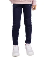 Legginsy - Legginsy dziewczęce z kieszonkami z tyłu granatowe 134-140 YOCLUB - miniaturka - grafika 1