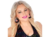 Dodatki do strojów karnawałowych - Kolczyki Płyty Disco - 1 para - miniaturka - grafika 1