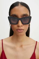 Okulary przeciwsłoneczne - Gucci okulary przeciwsłoneczne damskie kolor czarny GG1552S - miniaturka - grafika 1