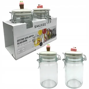 Smukee Home Zestaw Szklanych Pojemników Słoików Słoiczków 250ml 2szt - Pojemniki kuchenne - miniaturka - grafika 1