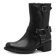 Botki damskie - Marco Tozzi Damskie botki Zip+Slip 2-25388-43 modne kozaki, czarne, 36 EU, czarny, 36 EU - miniaturka - grafika 1