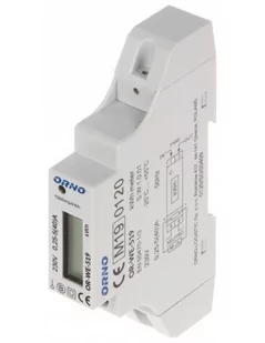 Orno 1-fazowy licznik energii elektrycznej, 40A, MID, wyjście impulsowe, 1 moduł, DIN TH-35mm OR-WE-519 - Liczniki energii elektrycznej - miniaturka - grafika 1
