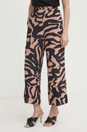 Spodnie damskie - Sisley spodnie damskie proste high waist - miniaturka - grafika 1