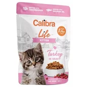 Mokra karma dla kotów - Karma dla kota CALIBRA Life Indyk w sosie 85 g - miniaturka - grafika 1