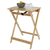 Ławy i stoliki kawowe - WENKO Składany stolik bambusowy LUGO z deską i tacą 3w1 WENKO 54124100 - miniaturka - grafika 1