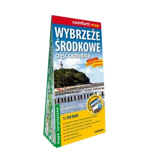 Wybrzeże Środkowe część zachodnia laminowana mapa turystyczna 1:50 000 - opracowanie zbiorowe - książka - Przewodniki - miniaturka - grafika 1