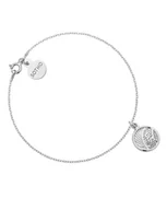 Bransoletki - Srebrna bransoletka z liśćmi palmy - miniaturka - grafika 1