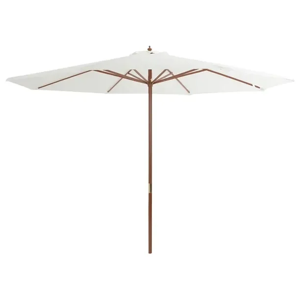 Parasol ogrodowy UV z podwójnym systemem naciągu, 350x240 cm, piaskowa bi