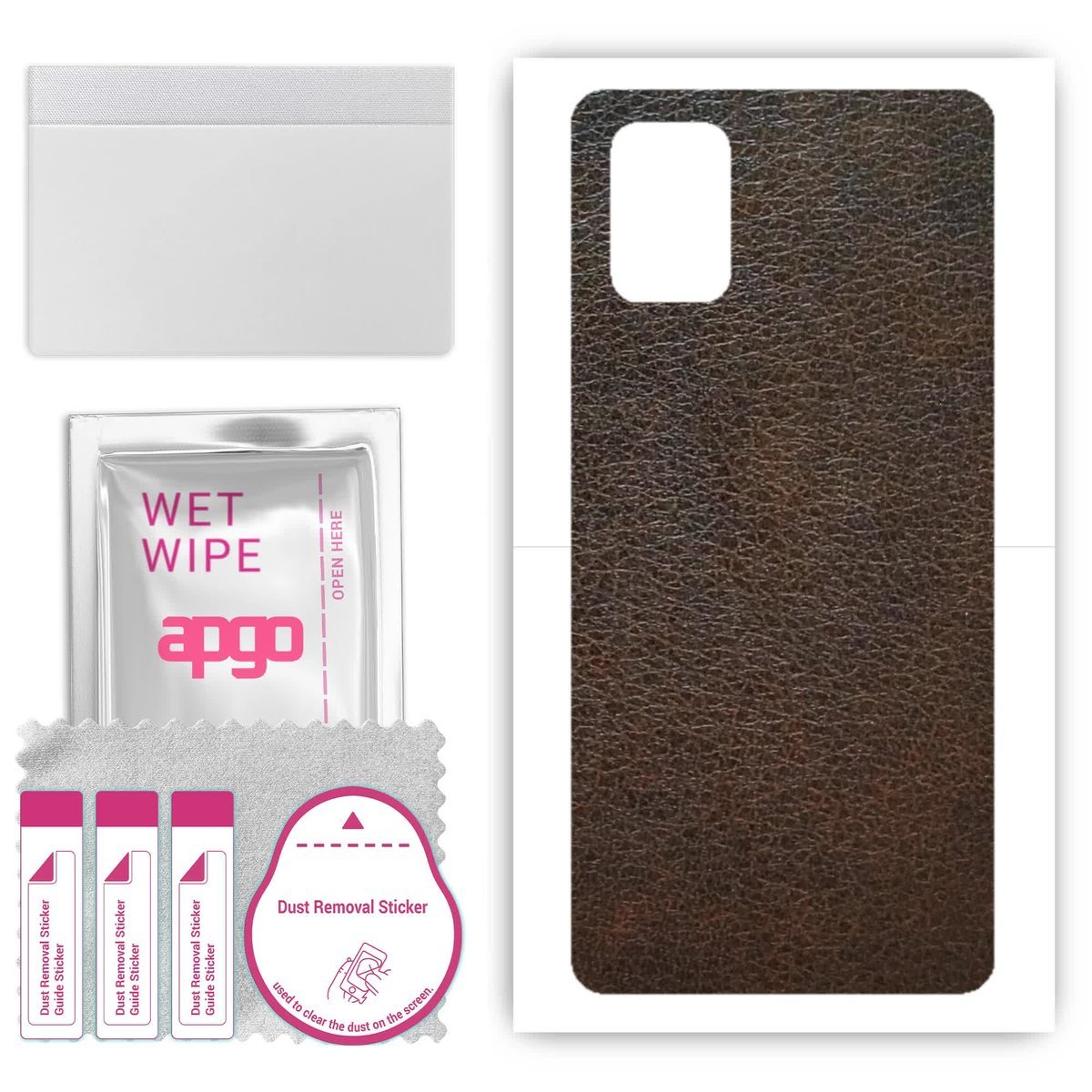 Folia naklejka skórka strukturalna na TYŁ do Samsung Galaxy A71 - Skóra Brązowa - apgo SKINS