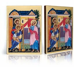 Ikona religijna Święty Akwil i Pryska - Ikony i obrazy sakralne - miniaturka - grafika 1