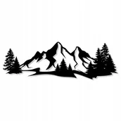 Dekoracje domu - GÓRY DEKORACJA ŚCIENNA PANEL AŻUROWY Z DREWNA 3D OBRAZ GÓRA DO SALONU DUŻY - miniaturka - grafika 1