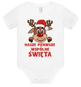 Body dla niemowląt - Nasze pierwsze wspólne święta - body dla dziecka - miniaturka - grafika 1