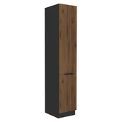 Szafki kuchenne - Kondela Szafka na żywność Menzo 40 DK-210 2F - czarny / orzech - miniaturka - grafika 1