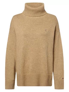 Tommy Hilfiger - Sweter damski, beżowy - Swetry damskie - miniaturka - grafika 1