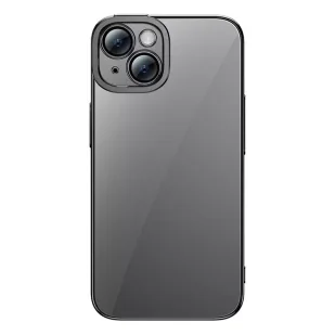 Zestaw ochronny Baseus Glitter przeźroczyste etui i szkło hartowane do iPhone 14 (czarny) - Etui i futerały do telefonów - miniaturka - grafika 1