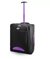 Walizki - KEPLIN Lekka torba podróżna z dopuszczeniem do kabiny na kółkach lekka walizka na kółkach zatwierdzona torba podróżna walizka, Fioletowy styl, 34cm, Fioletowy - miniaturka - grafika 1