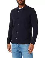 Kurtki męskie - Seidensticker Męska kurtka z dzianiny z zapięciem na guziki, niebieski, XL - miniaturka - grafika 1