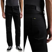 Spodnie męskie - Lee LUKE SLIM TAPERED Clean Black RURKI CZARNY D��INS W34 L32 - miniaturka - grafika 1