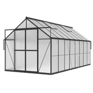 Szklarnie ogrodowe - Szklarnia Ogrodowa Poliwęglan Duża Slide-In 490x244cm Czarna UV - miniaturka - grafika 1