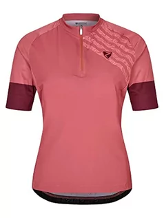 Koszulki i topy damskie - Ziener Damska koszulka rowerowa NARIA – rower górski, rower wyścigowy – oddychająca, szybkoschnąca, elastyczna, z krótkim rękawem, pink dust, rozmiar 46 - grafika 1