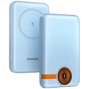 INNOSTYLE POWERDUO 2W1 SZYBKI POWERBANK INDUKCYJNY DO MAGSAFE WATCH 10000MAH NIEBIESKI - Powerbanki - miniaturka - grafika 1
