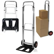 Wózki na żywność - Aluminiowy wózek magazynowy transportowy składany ręczny młynarka 90kg - miniaturka - grafika 1