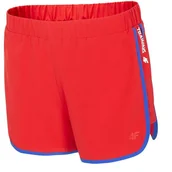 Spodenki damskie - 4F, Spodenki damskie, H4L20-SKDF001 62S, czerwony, rozmiar M - miniaturka - grafika 1