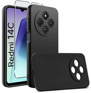 Etui do Xiaomi Redmi 14C CASE SOFT MATT PLECKI MATOWE + SZKŁO OCHRONNE 9H - Etui i futerały do telefonów - miniaturka - grafika 1