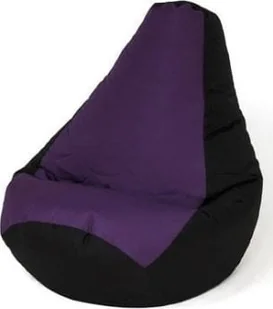 Go Gift Pufa worek sako GRUSZA czarny-fiolet L 105x80 - Pufy i podnóżki - miniaturka - grafika 1