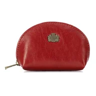 Portfele - Bilonówka ze skóry półokrągła czerwona - miniaturka - grafika 1