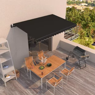 VidaXL Lumarko Automatycznie zwijana markiza, 450x350 cm, antracytowa! 3069209 VidaXL - Markizy - miniaturka - grafika 1