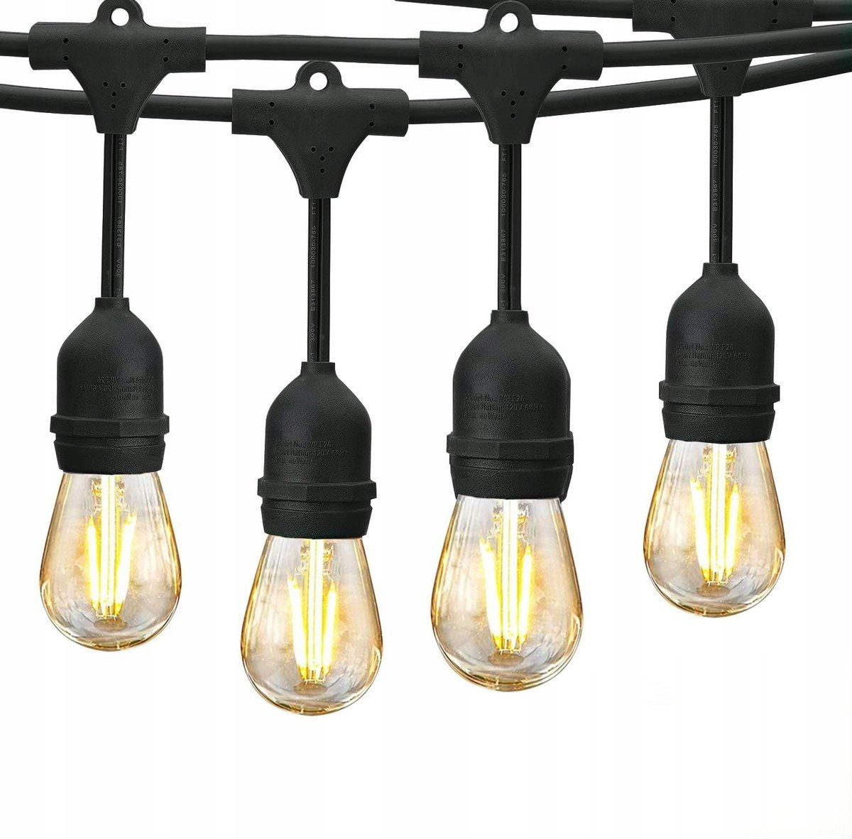Girlanda ogrodowa łańcuch świetlny lampki 32 żarówki balkon IP65 LED 2x15m