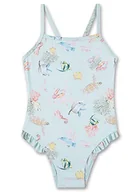 Stroje kąpielowe - Sanetta Dziewczęcy kostium kąpielowy 430500, delikatny niebieski, 104, Delikatny niebieski, 104 cm - miniaturka - grafika 1