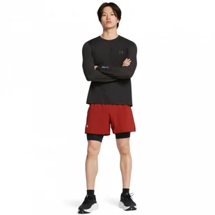 Męskie spodenki do biegania Under Armour UA Launch 5\'\' 2-in-1 Short - czerwone - UNDER ARMOUR - Spodnie sportowe męskie - miniaturka - grafika 1