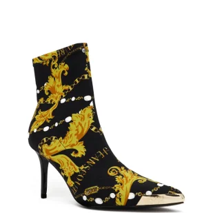 Versace Jeans Couture Botki | z dodatkiem skóry - Botki damskie - miniaturka - grafika 1