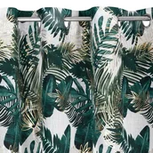 Firany - Firana Davos Liście 140x250 Przelotki Eurofirany - miniaturka - grafika 1