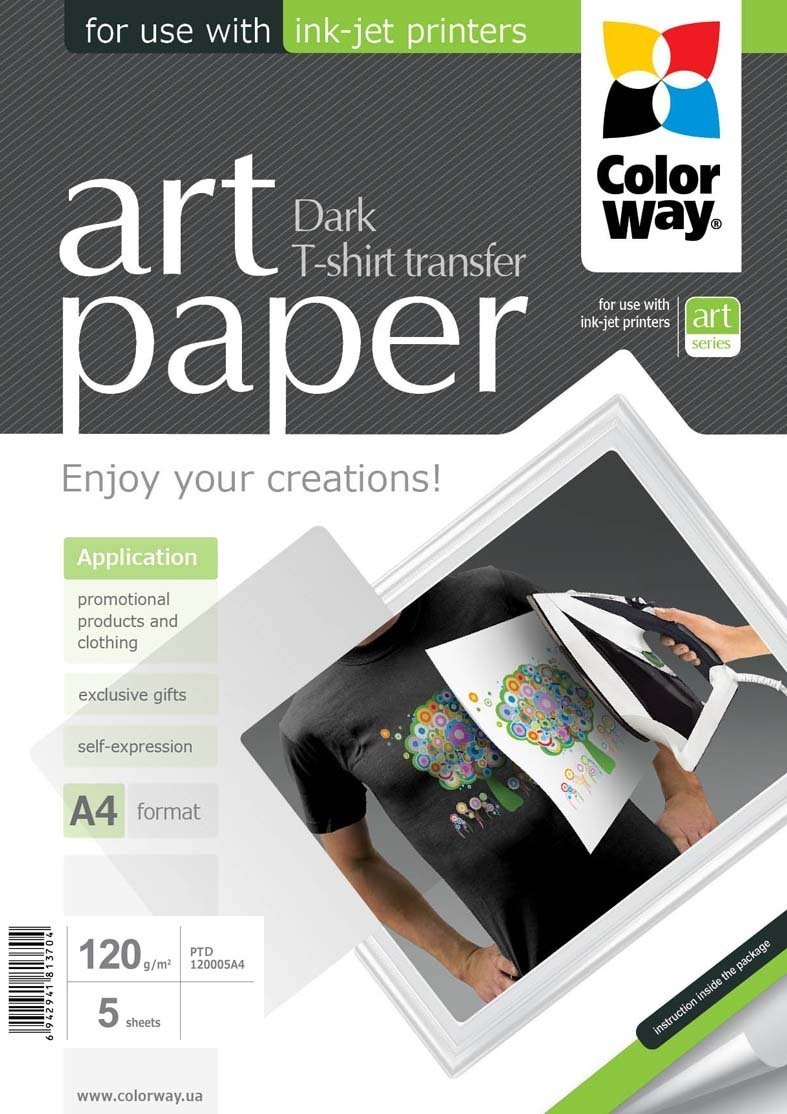 ART T-shirt transfer dark 120 g/m² A4 A4 Photo Paper