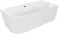 Wanny - Mexen Mia wanna wolnostojąca narożna prawa 170 x 80 cm, biała, przelew nikiel szczotkowany - 52691708000P-97 - miniaturka - grafika 1