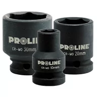 Bity - Nasadka udarowa 6-kątna Cr-Mo 1/2" 18 mm zawieszka Proline - miniaturka - grafika 1
