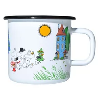Gadżety dla niej i dla niego - Muminki Dolina Muminków Kubek emaliowany 370 ml - miniaturka - grafika 1