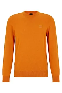 Bluzy męskie - BOSS Męska bluza Knitted_Sweater, Open Orange, XXXL - grafika 1