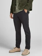 Spodnie męskie - Jack&Jones Spodnie materiałowe Marco Dave 12174152 Czarny Slim Fit - miniaturka - grafika 1