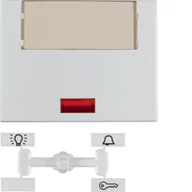 Inne akcesoria elektryczne - Berker K.5 Berker Klawisz z 5 dołączonymi soczewkami i dużym p. opisowym, alu - miniaturka - grafika 1