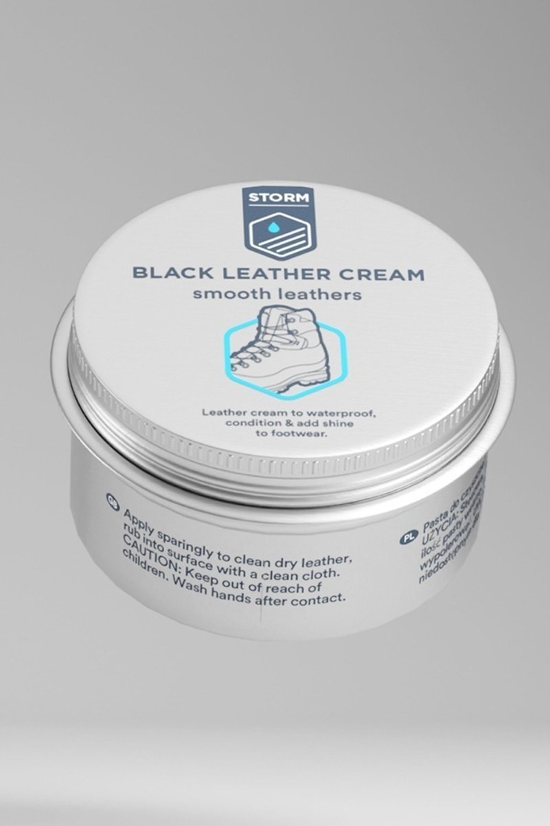 Krem do pielęgnacji skór naturalnych Storm Leather Cream Black (Rub On) 100ml