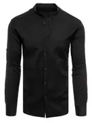 Koszule męskie - Koszula męska czarna Dstreet DX2345 - miniaturka - grafika 1