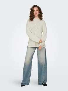 ONLY Sweter w kolorze kremowym - Swetry damskie - miniaturka - grafika 1