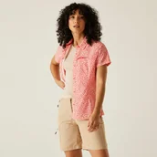 Koszule damskie - Regatta Damska koszula z krótkim rękawem Travel Packaway przeciw insektom Kremowy, Rozmiar: 44 - miniaturka - grafika 1