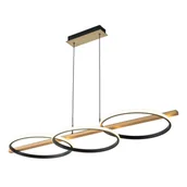 Lampy sufitowe - Wisząca lampa Almeria MD3913-3-3BWLT Zumaline LED 35W 3000K drewniany czarny - miniaturka - grafika 1